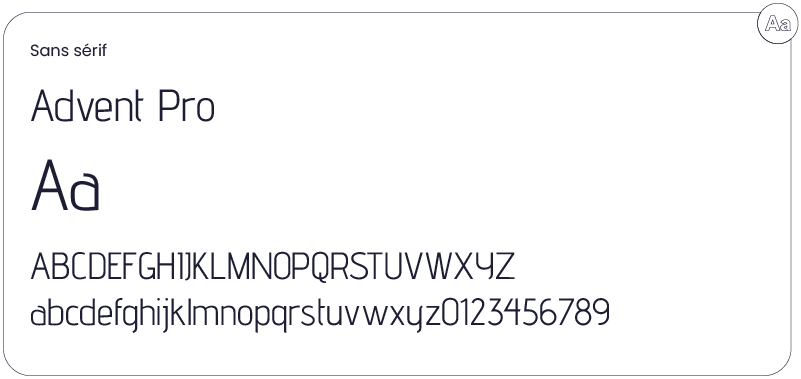 Typographie Advent Pro