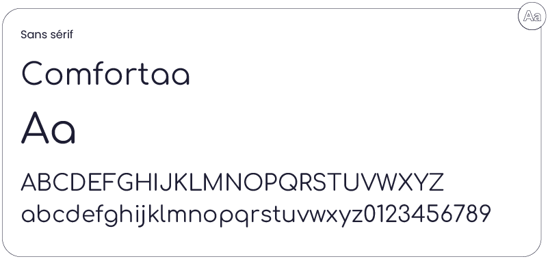 Typographie Comfortaa