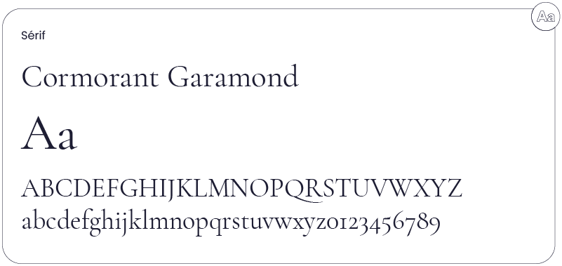 Typographie Cormorant Garamond