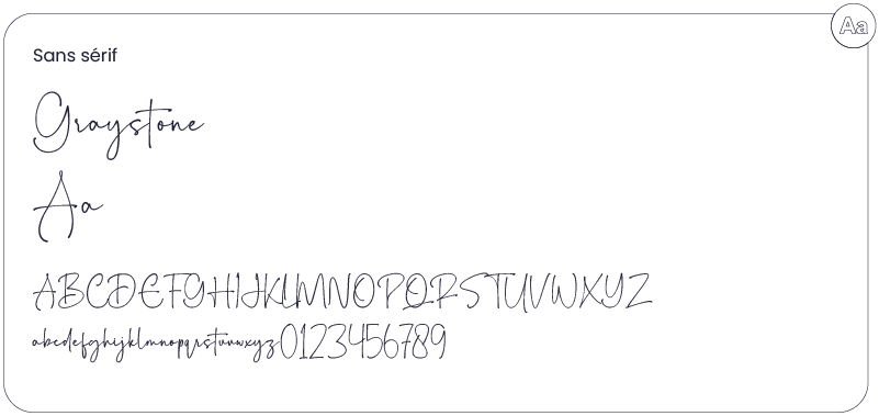 Typographie Graystone