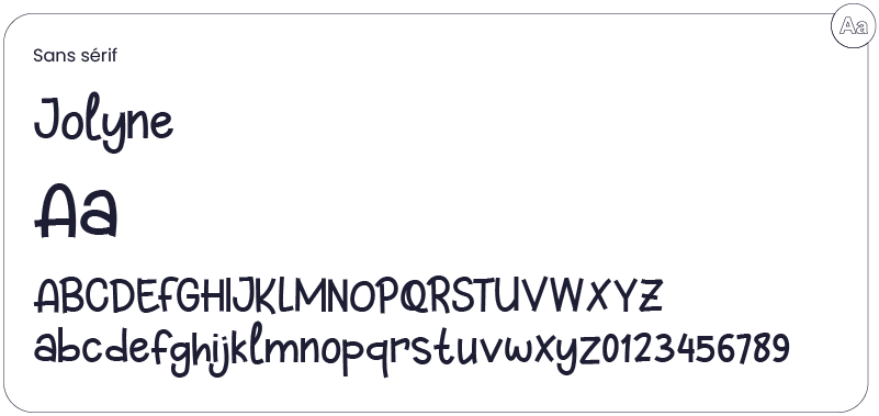 Typographie Jolyne