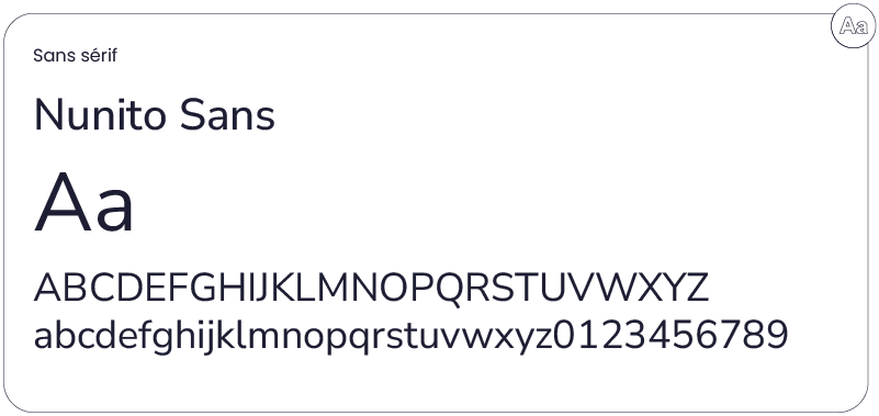 Typographie Nunito Sans