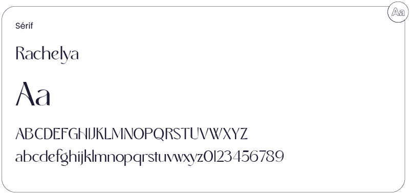 Typographie Rachelya