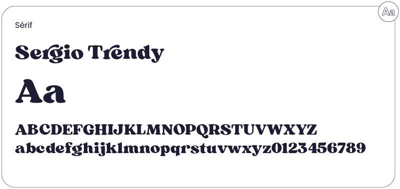 Typographie Sergio Trendy