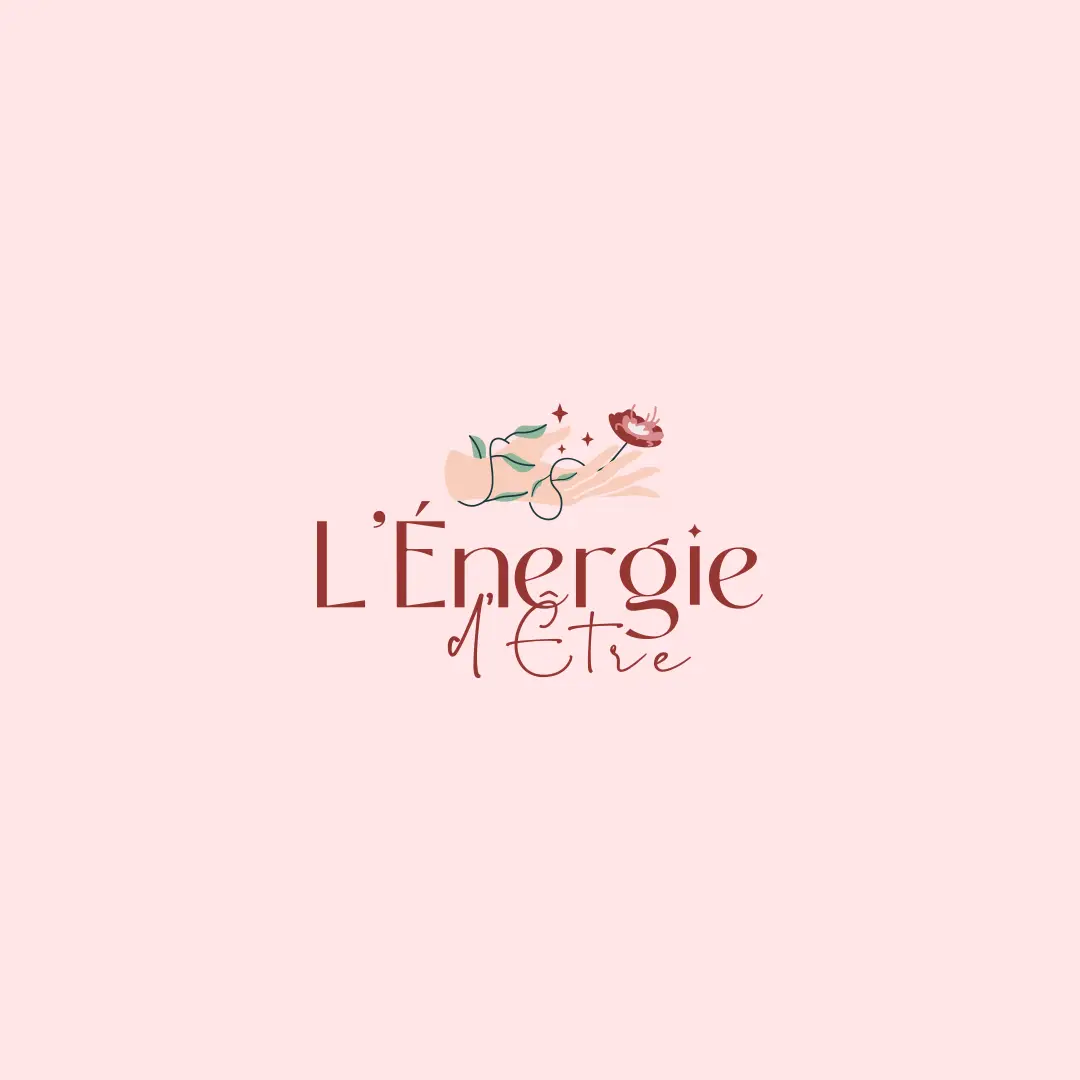 Logo l'énergie d'être sur fond rose